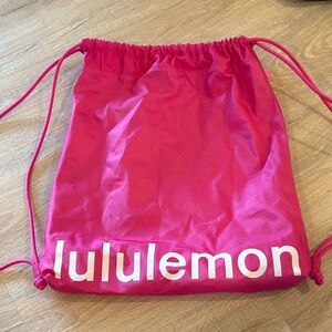 Lululemon Athletica Pink Drawstring Bag
